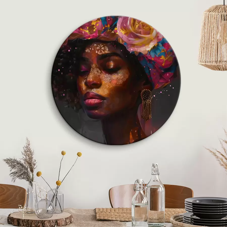 Wandbilder Afro-Frau r40182