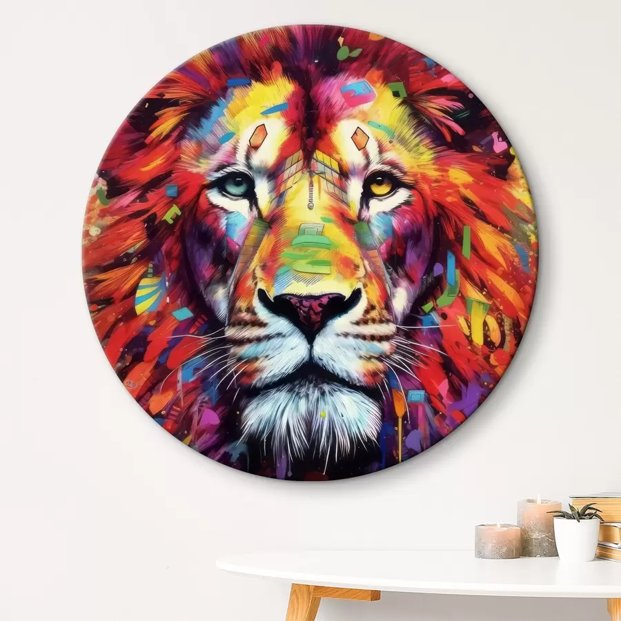 Wandbilder Kunstfarbe, Farbe und Felidae r34283