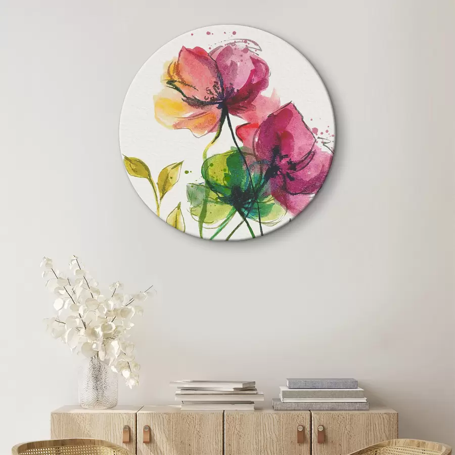 Wandbilder Schöne Aquarellblumen r39768