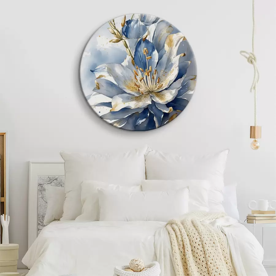 Fototapete Blaue Lilie mit Aquarell r39872