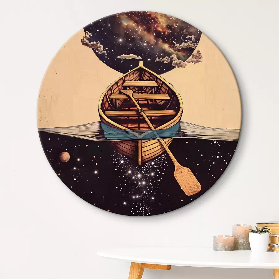 Wandbilder Boot im Weltraumstil r38635