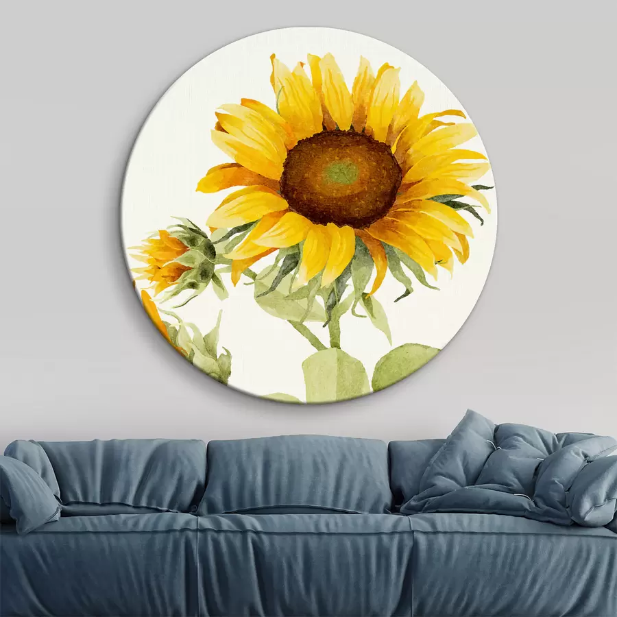 Fototapete Helle Aquarell-Sonnenblume r39341