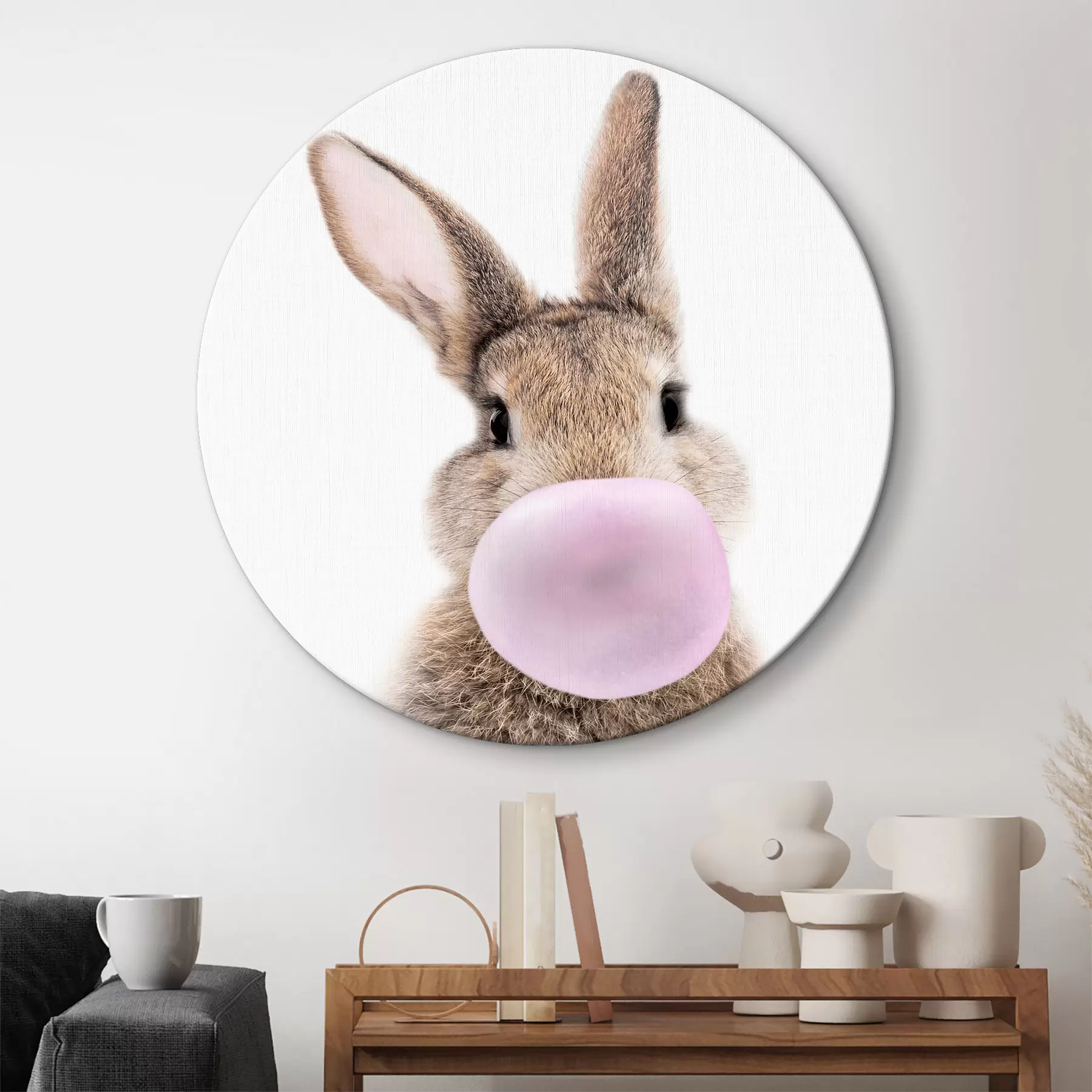 Wandbilder Hase mit Gummiband r37773