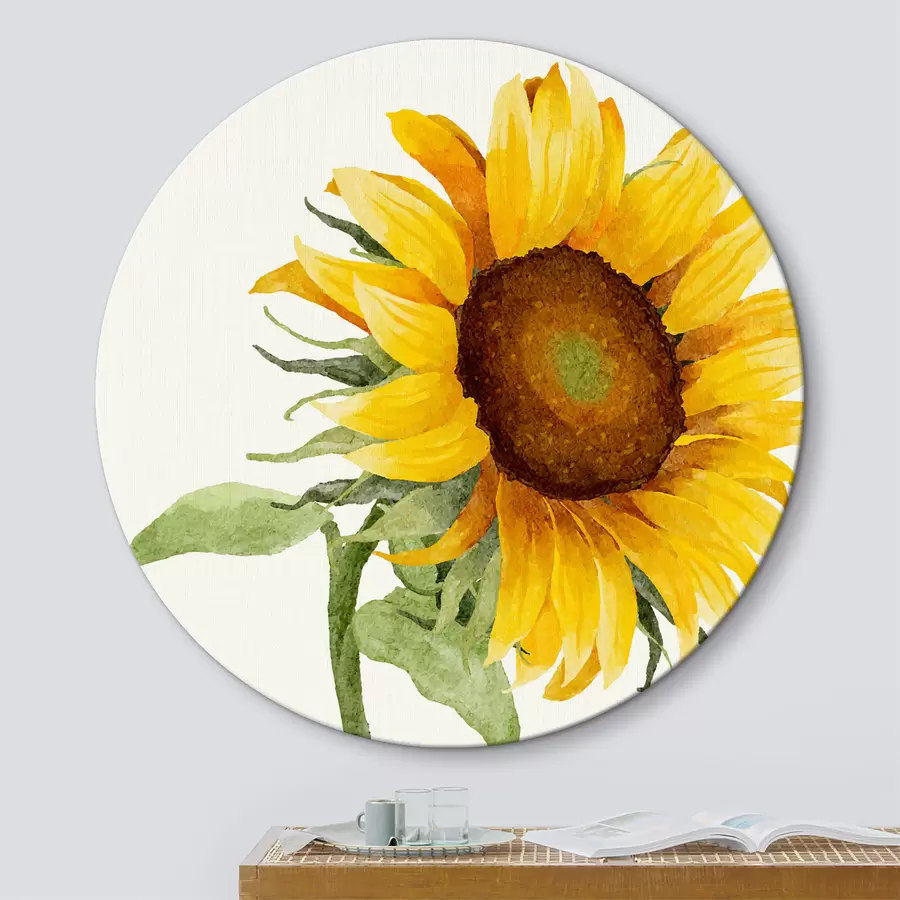 Wandbilder Bunte Aquarell-Sonnenblume r39343