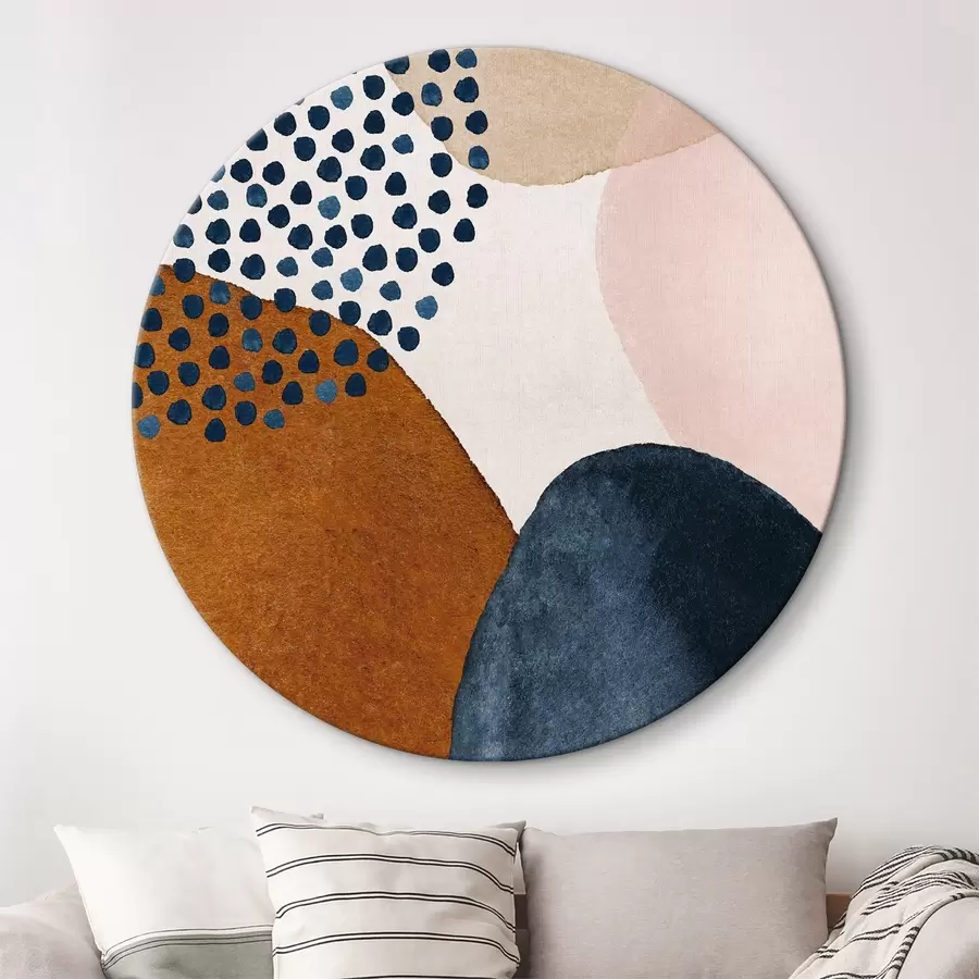 Wandbilder Kosmische Schichten: Tiefblau und erdige Akzente r35957