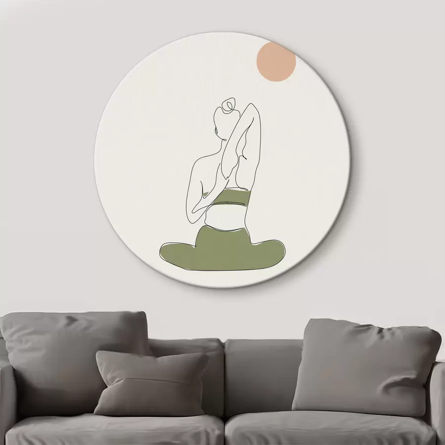 Wandbilder Kuh asana Mädchen Yoga-Pose r37994