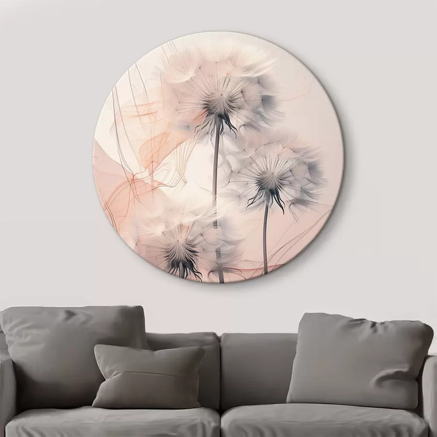 Wandbilder Zarte Löwenzahn auf einem abstrakten Hintergrund r39199
