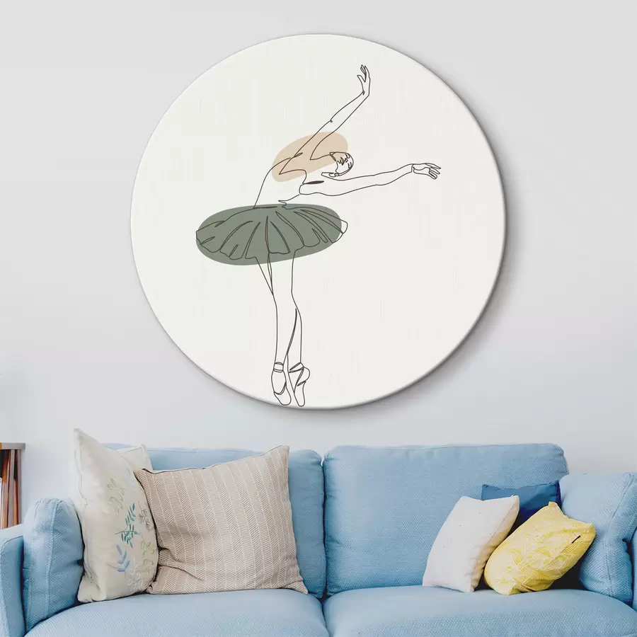 Wandbilder Mädchen Ballerina Stil Boho Minimalismus Linien r38076