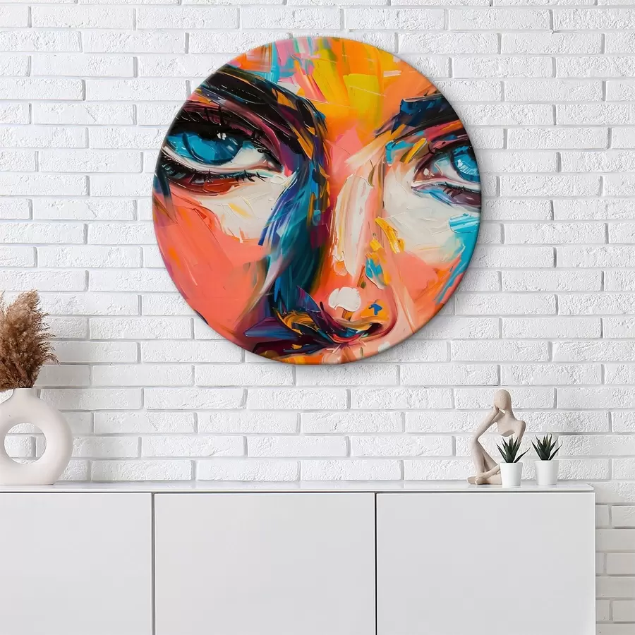 Wandbilder Mädchengesicht in Farben r39883