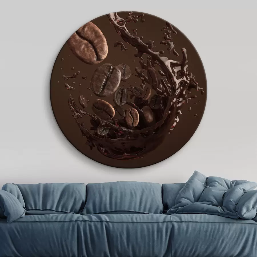 Wandbilder Grafische Wirkung von Kaffee und Kaffeebohnen r37176