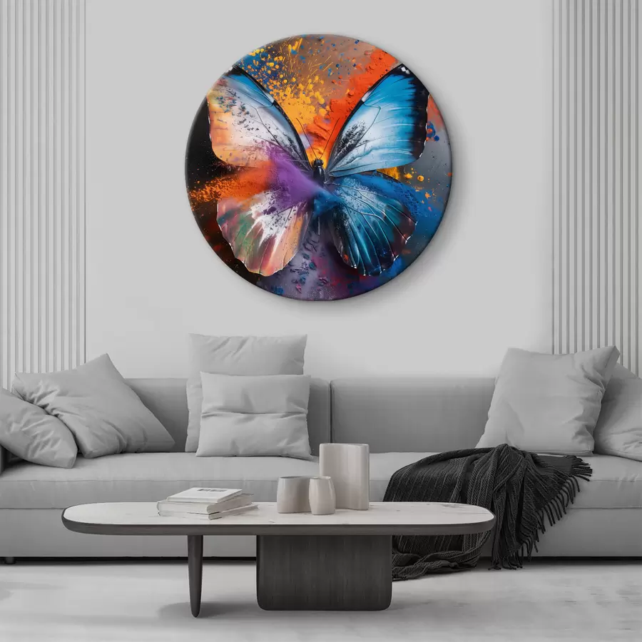 Wandbilder Großer Schmetterling auf abstraktem Hintergrund r39801