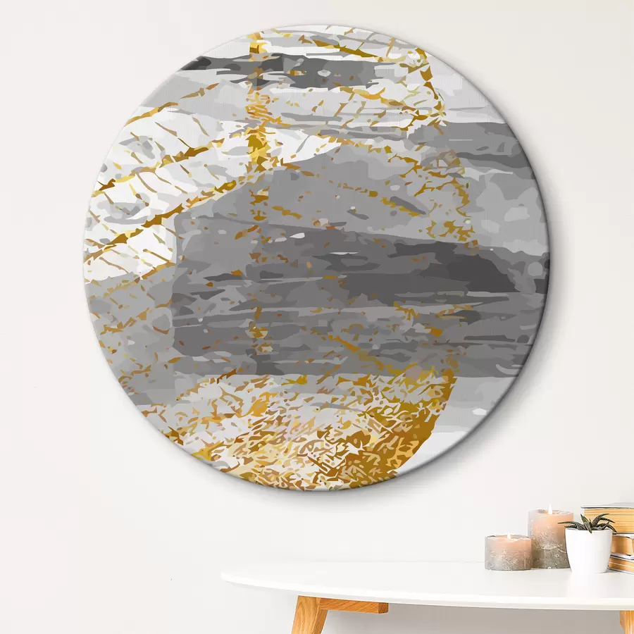 Wandbilder Blatt auf grauem und weißem Hintergrund r36483