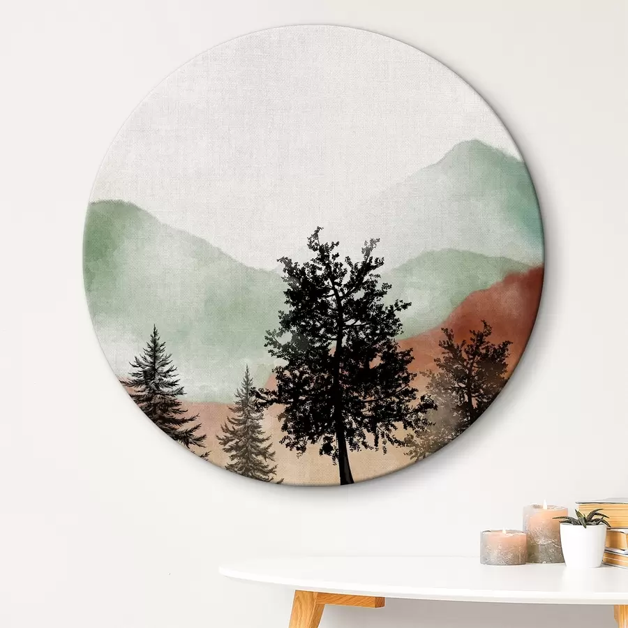 Wandbilder Berglandschaft in Aquarell r36592