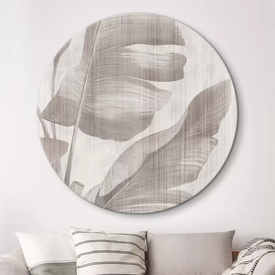 Wandbilder Gedämpfte Bananenblätter in weichen Texturen r35851