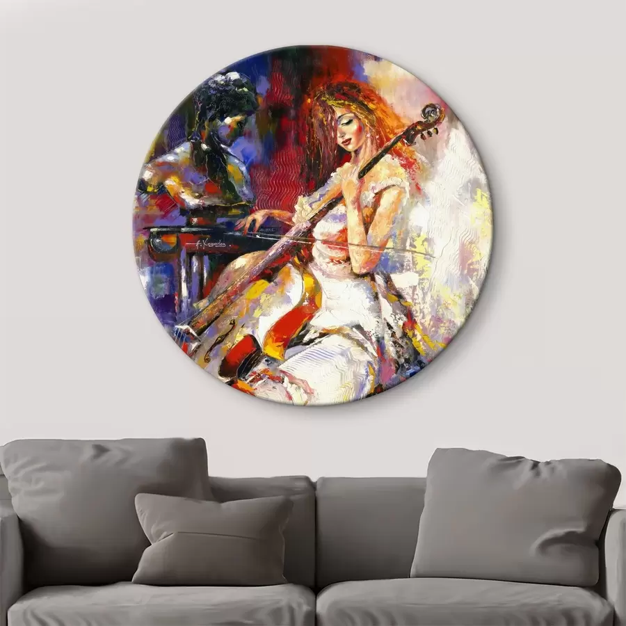 Wandbilder Farbe, Kunstfarbe und Musikinstrument r16795