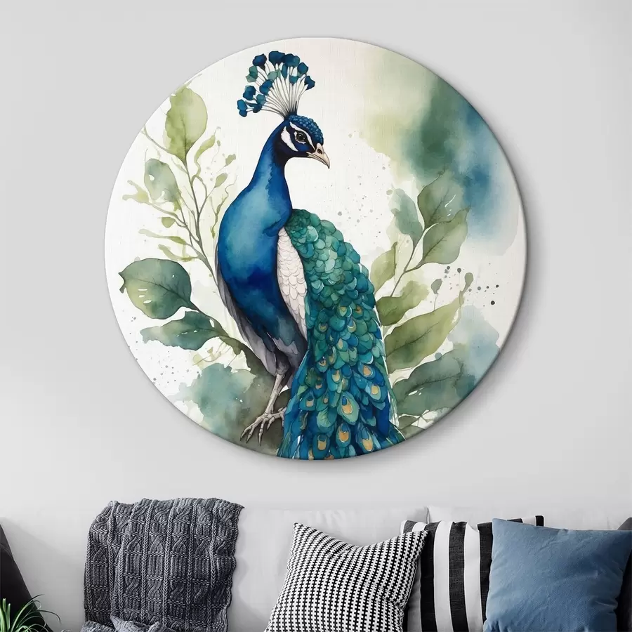Wandbilder Pfau in Aquarell r38189