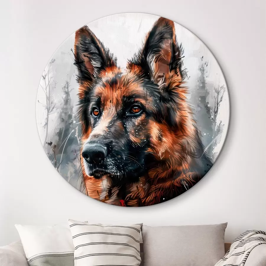 Wandbilder Porträt eines Deutschen Schäferhundes r38995