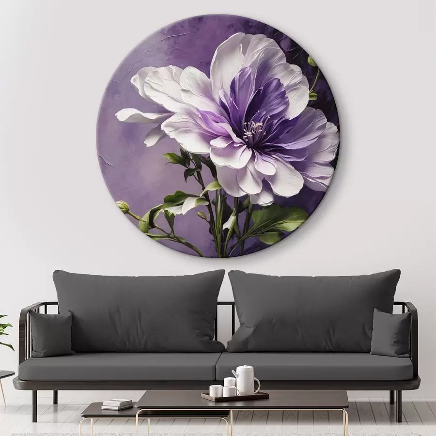 Wandbilder Lila Blumen auf lila Hintergrund r39368