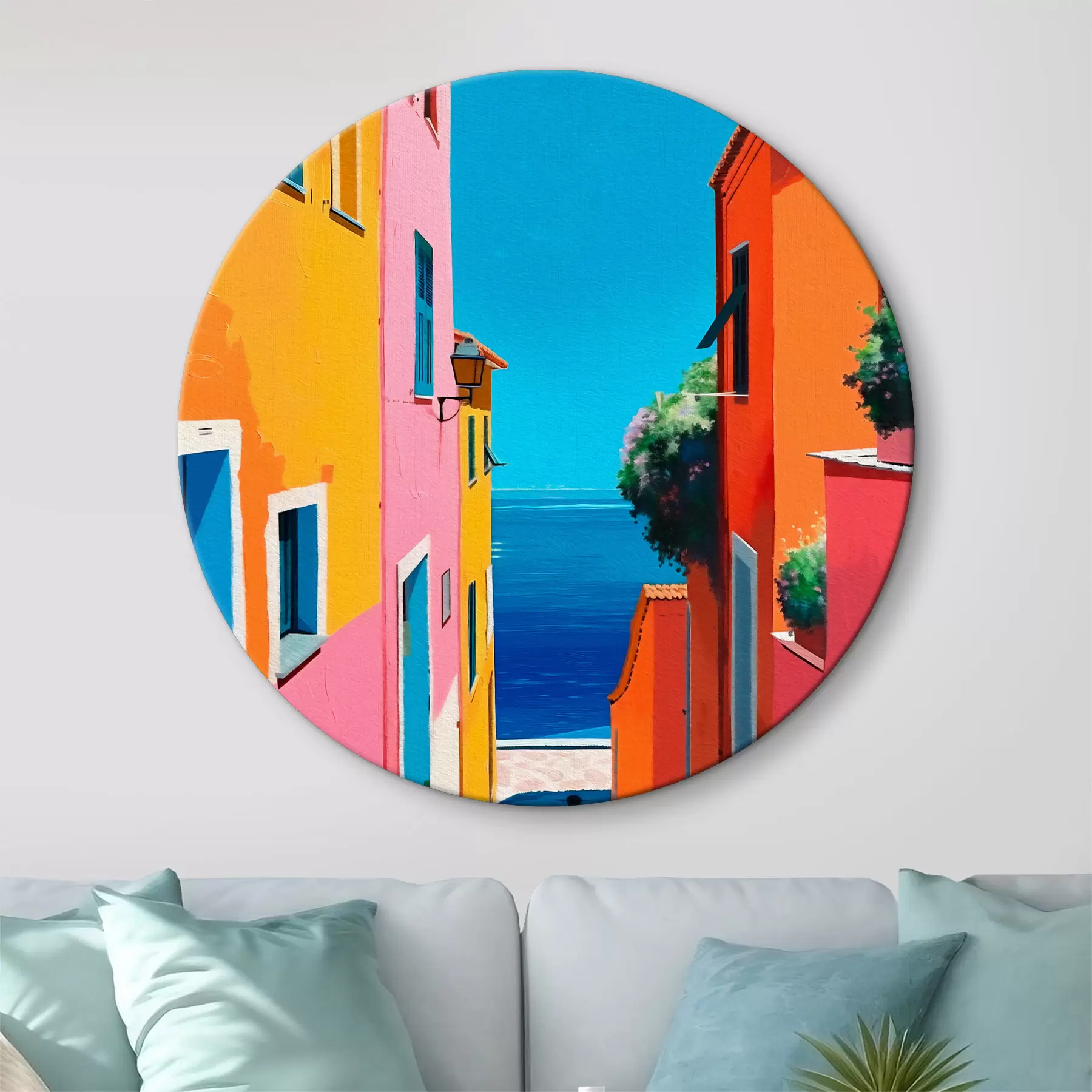 Wandbilder Meerblick und helle Straße r39582