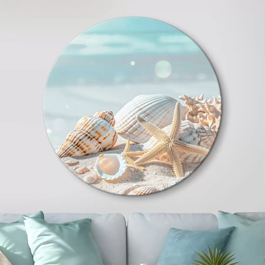 Wandbilder Muscheln auf dem Sand r39221