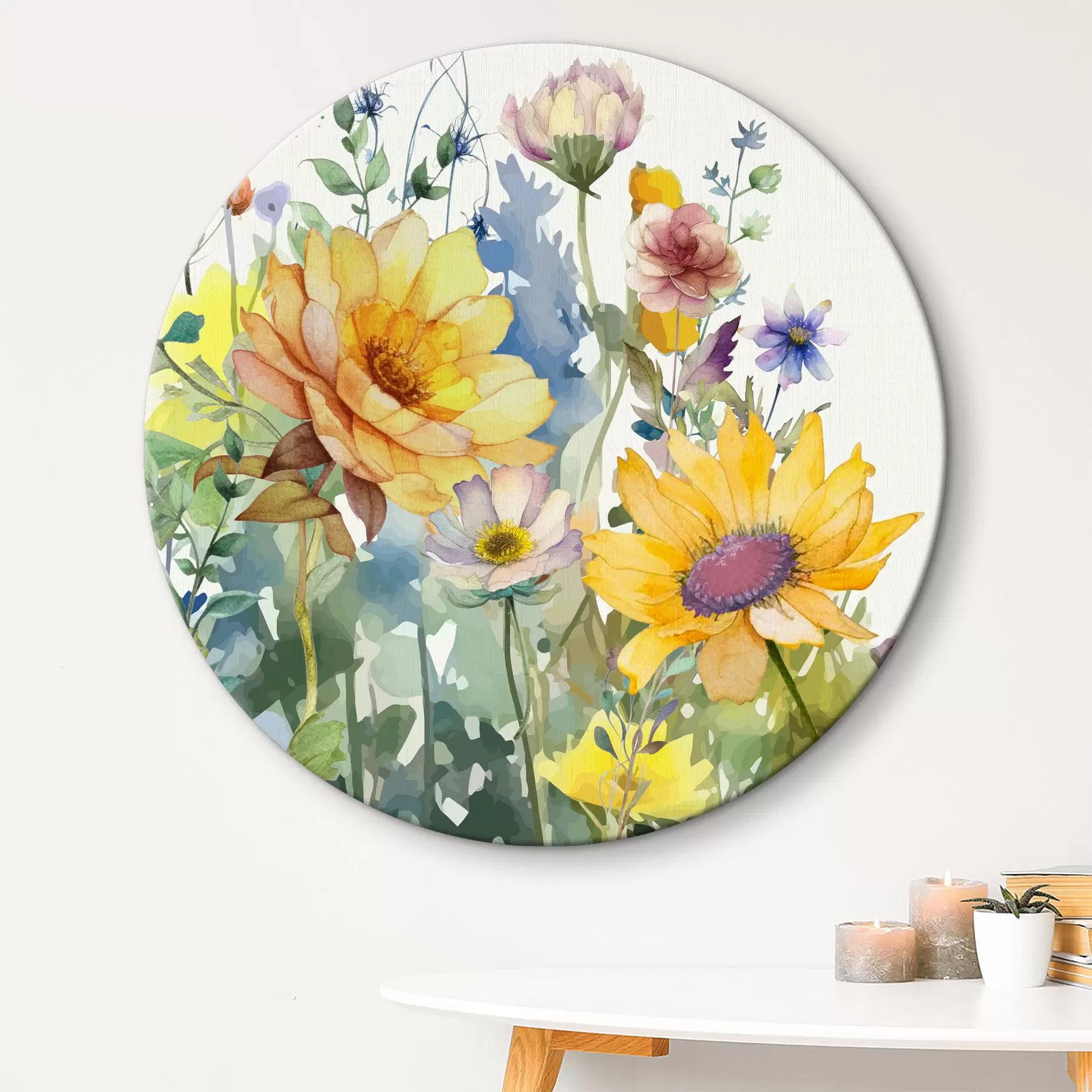 Wandbilder Sommer-Aquarell-Wildblumen r39340