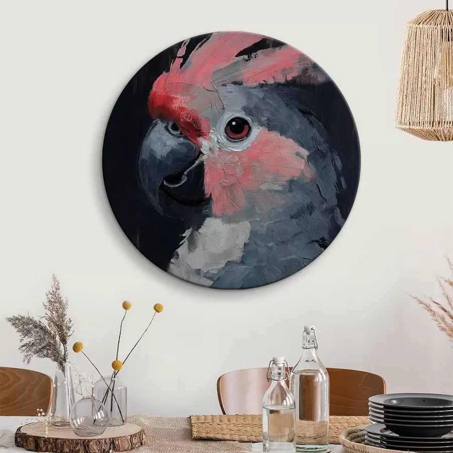 Wandbilder Der Papagei ist mit Acryl bemalt r40266