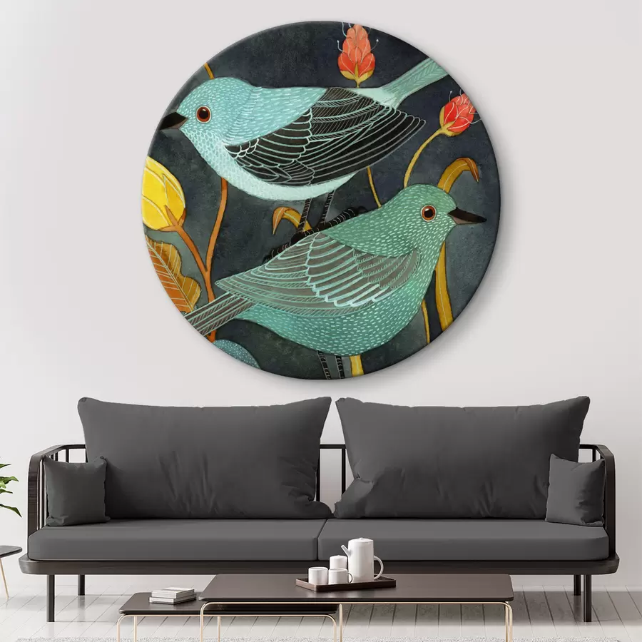 Wandbilder Drei Vögel schauen sich um r03061