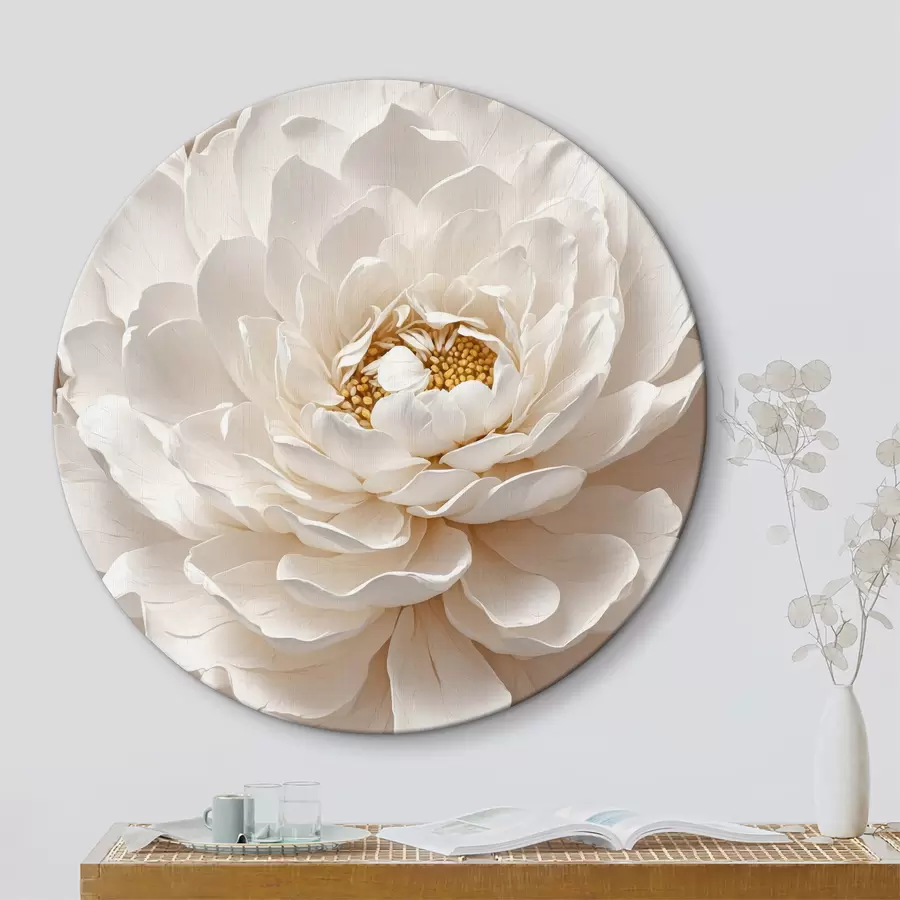 Wandbilder Weiße Blume Nahaufnahme r40348