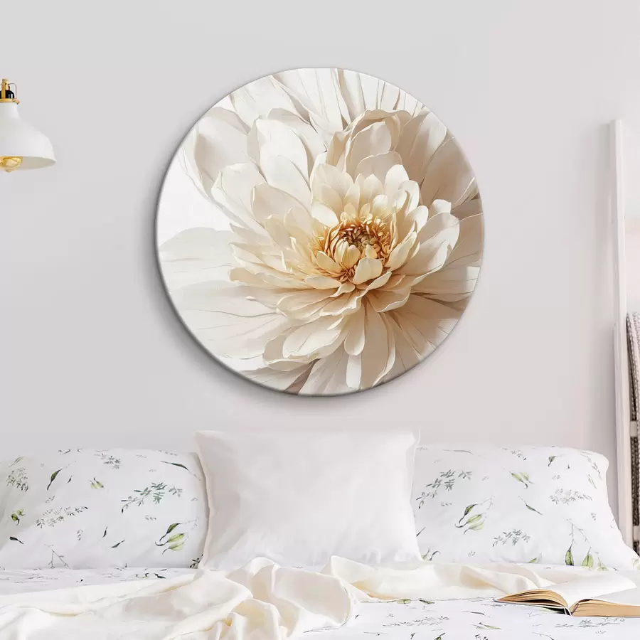 Wandbilder Weiße Blume Nahaufnahme auf weißem Hintergrund r39857