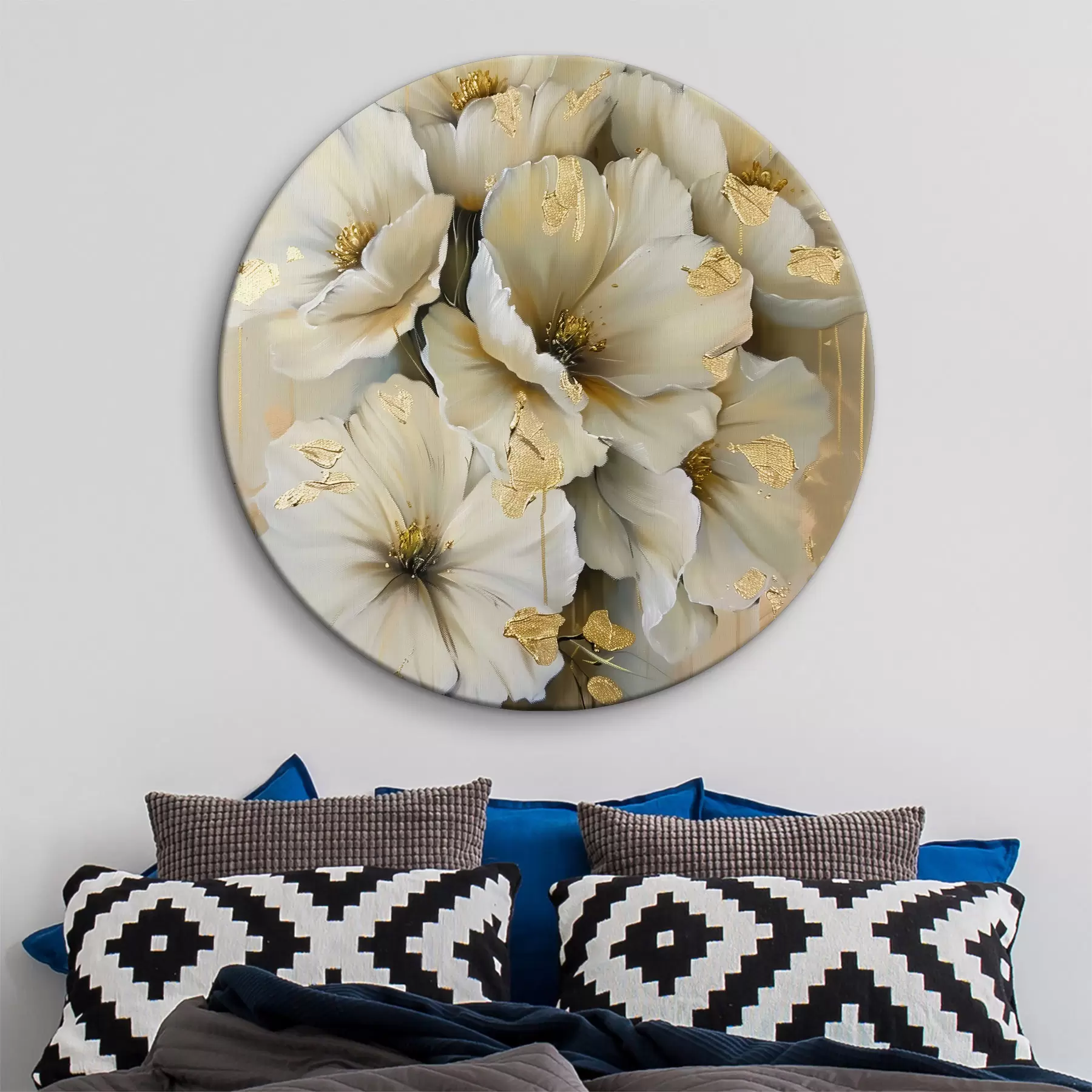 Wandbilder weiße Blumen r39555