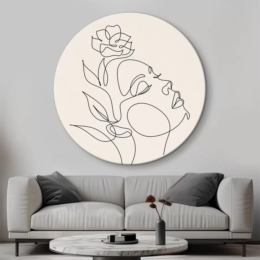 Wandbilder Frau Gesicht, Abstraktion, Linie, natürlich r38011