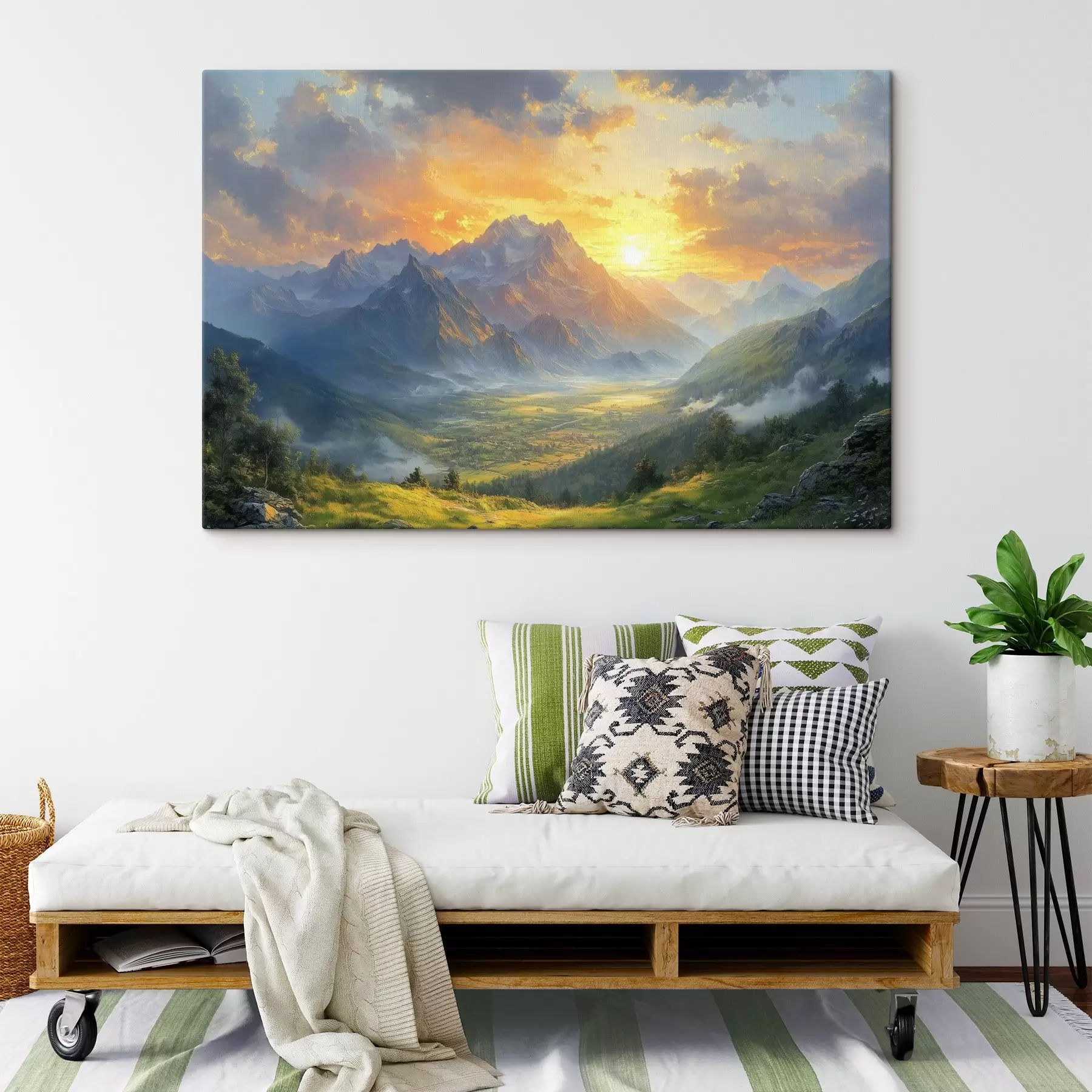 Fototapete morgendämmerung in den Bergen s42004