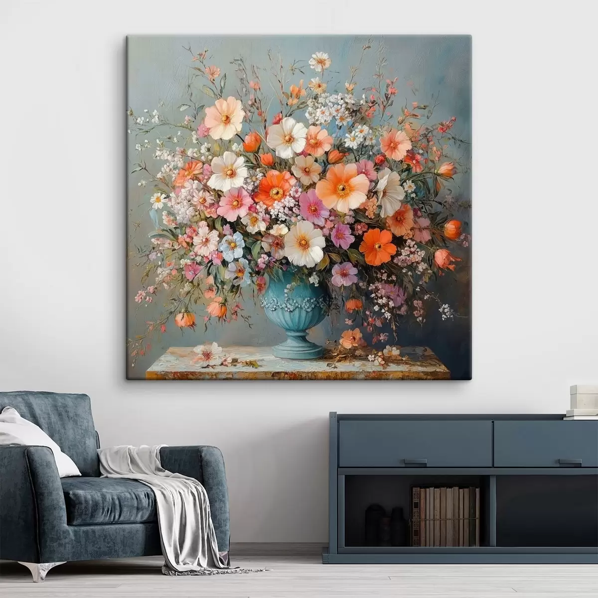 Wandbilder leuchtende Wildblumen in einer Vase s42022