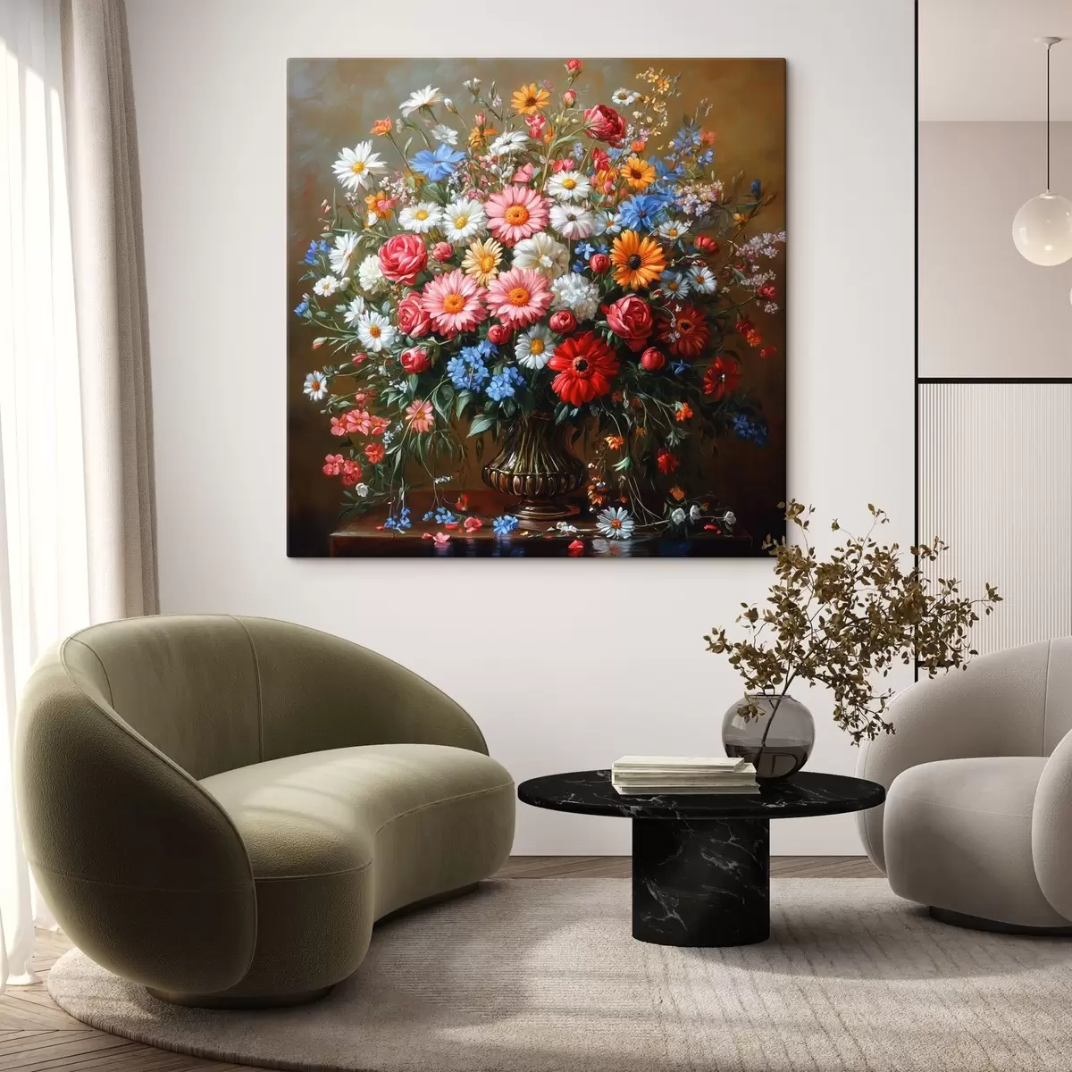 Wandbilder üppiger heller Strauß s42026