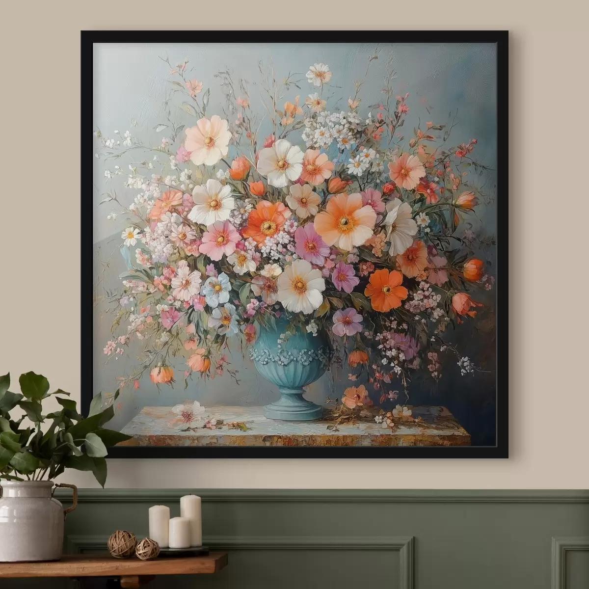 Poster leuchtende Wildblumen in einer Vase f42022
