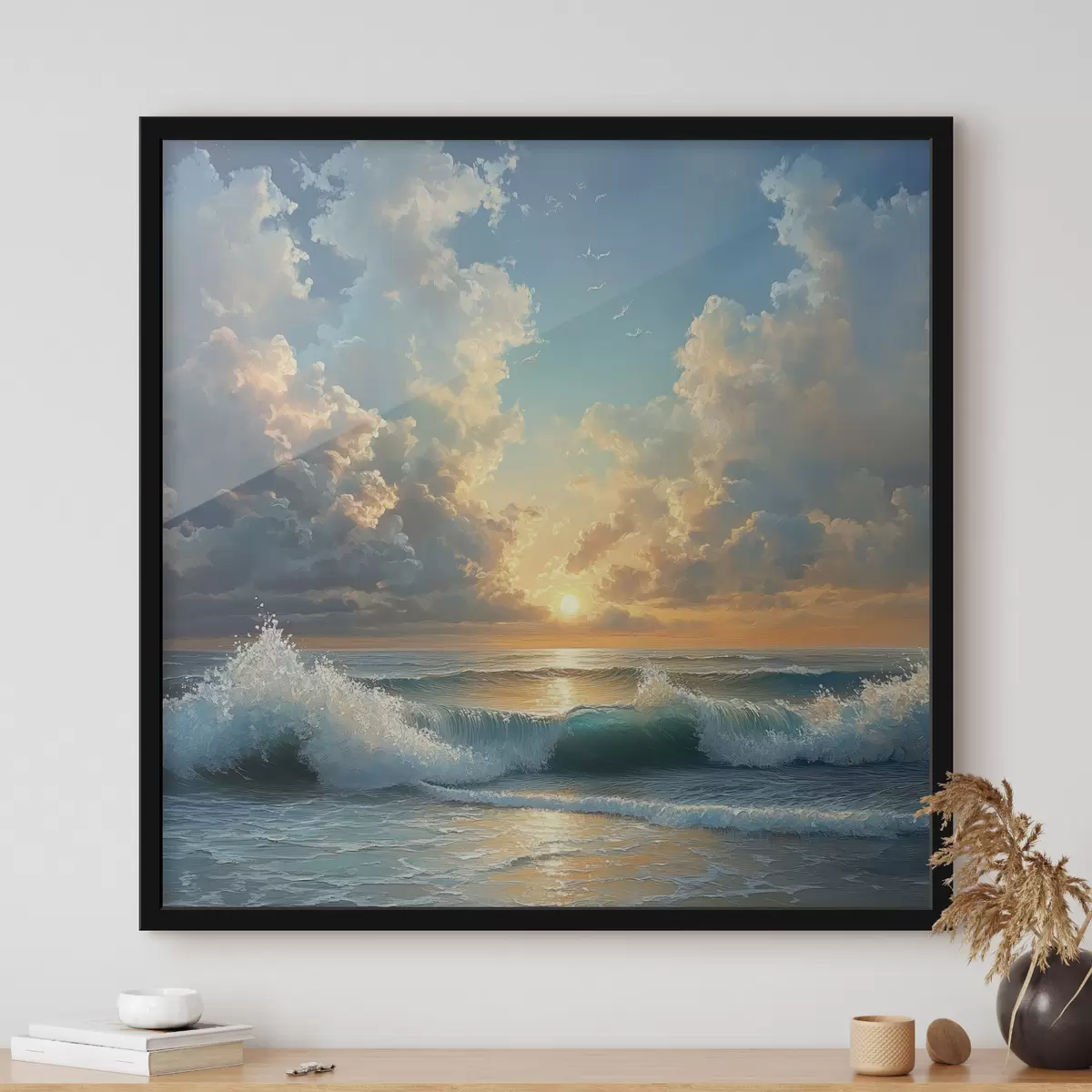 Poster meer in der Morgendämmerung f42025