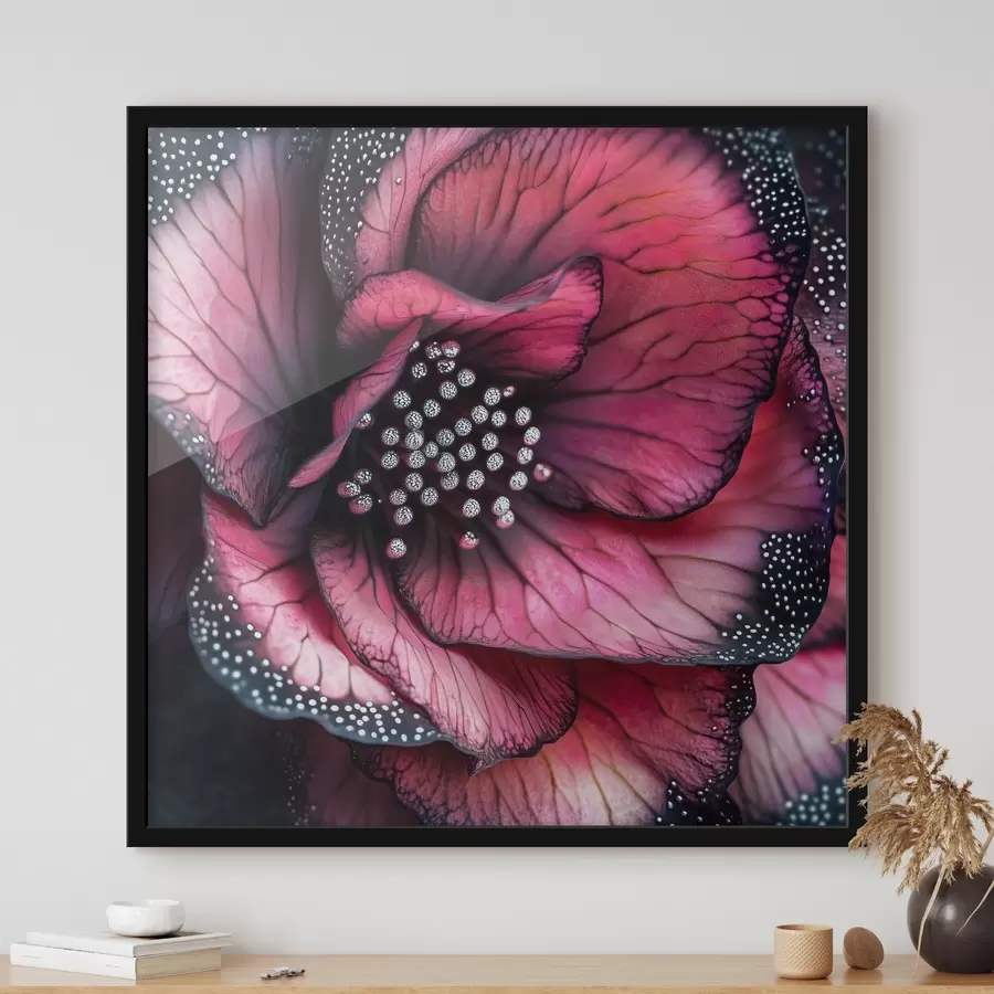 Fototapete Eine luxuriöse Begonie in roten und rosa Farbtönen f41977