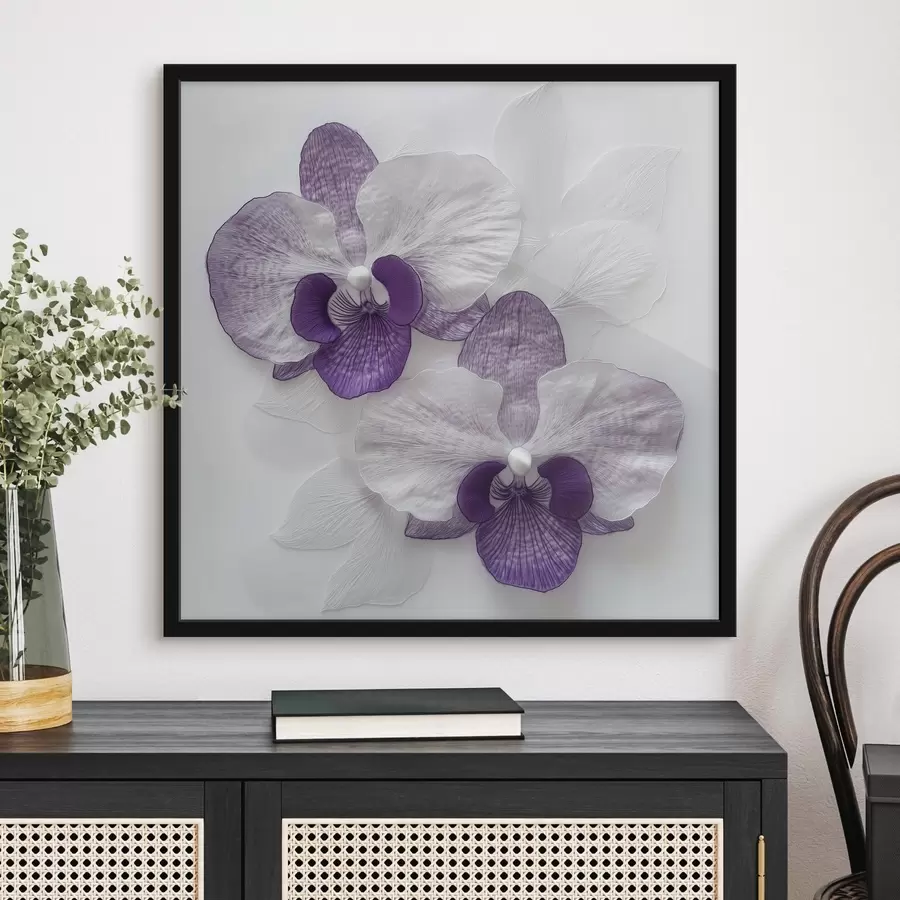 Fototapete Elegante lila Orchideen mit zarter Textur f42043