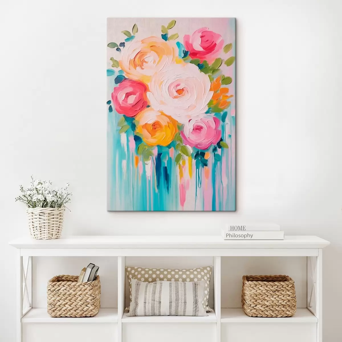 Wandbilder Bunter Blumenstrauß s41788