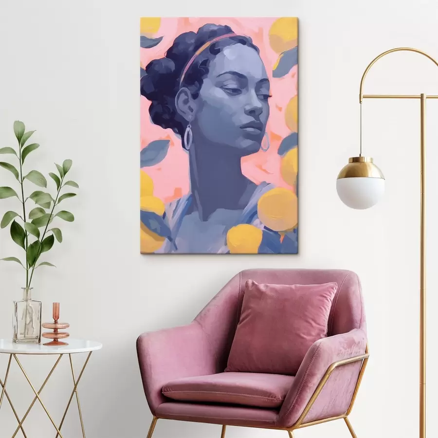 Wandbilder Mädchen und Zitronen s41789