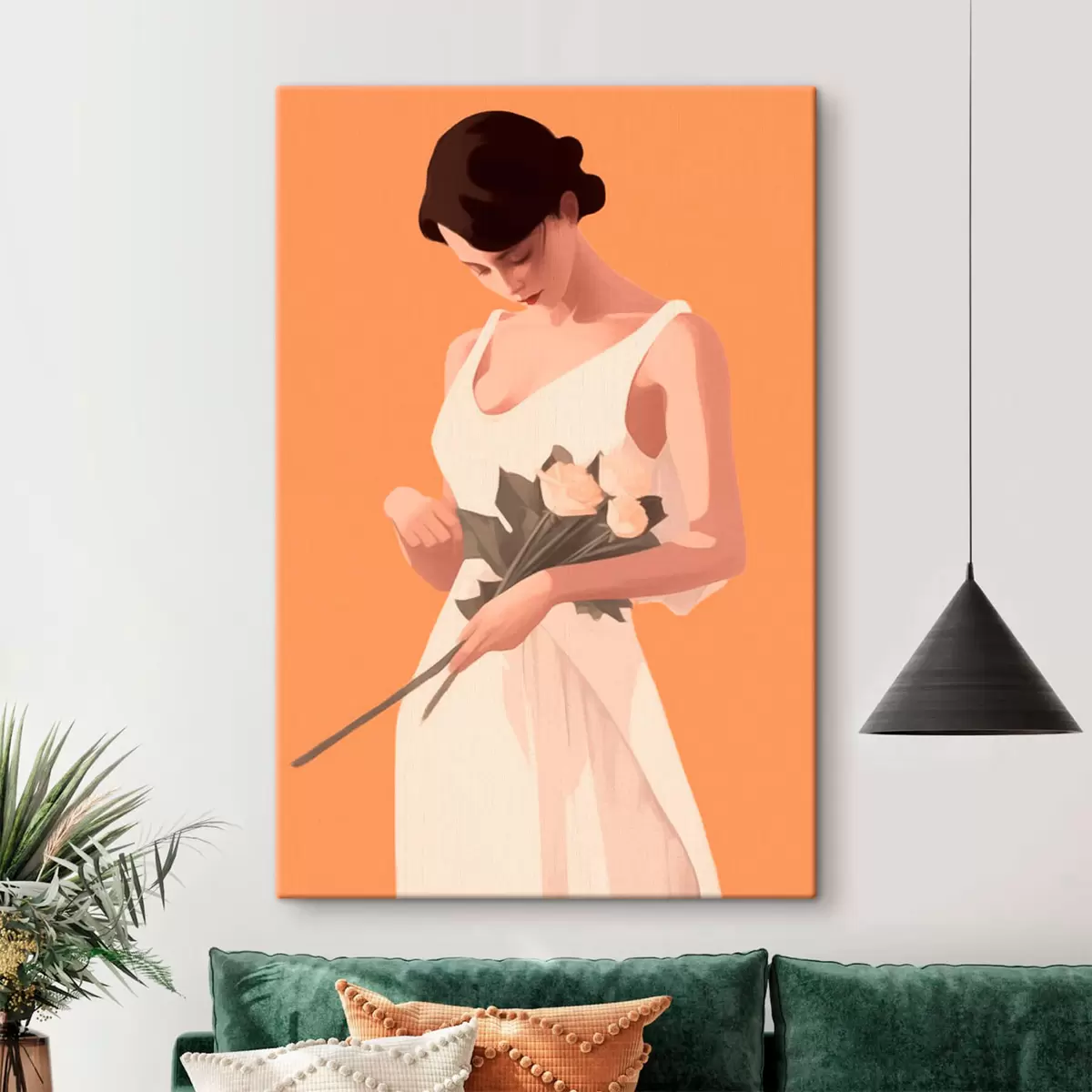 Wandbilder Mädchen und Blumen s41798