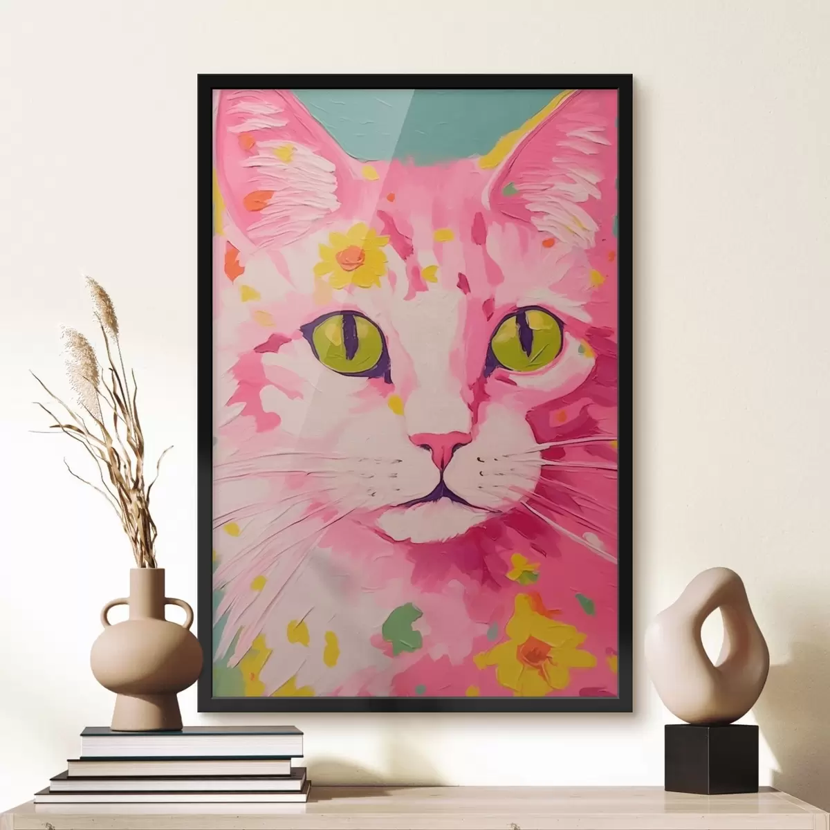 Poster Rosa Katze f41792