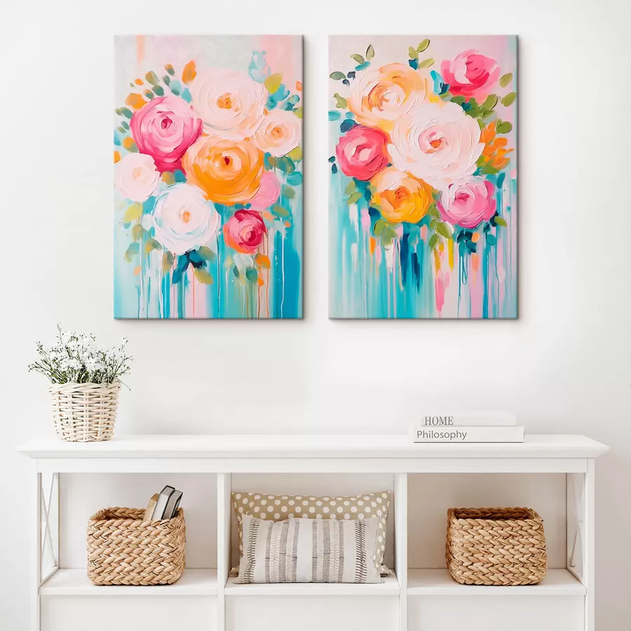 Wandbilder Bunte Blumen m00394