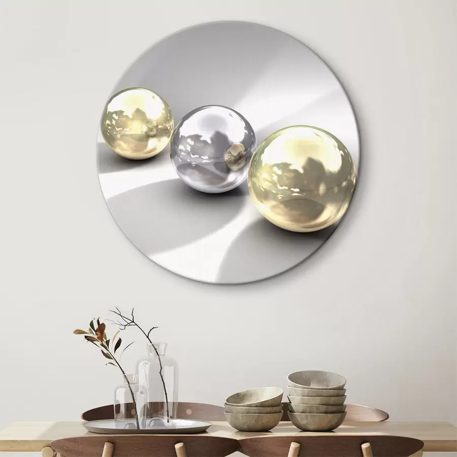 Wandbilder Naturmaterial, Bernstein und Silber r04617