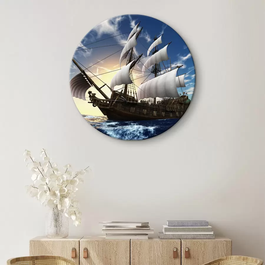 Wandbilder Wasser, Wolke und Boot r15797