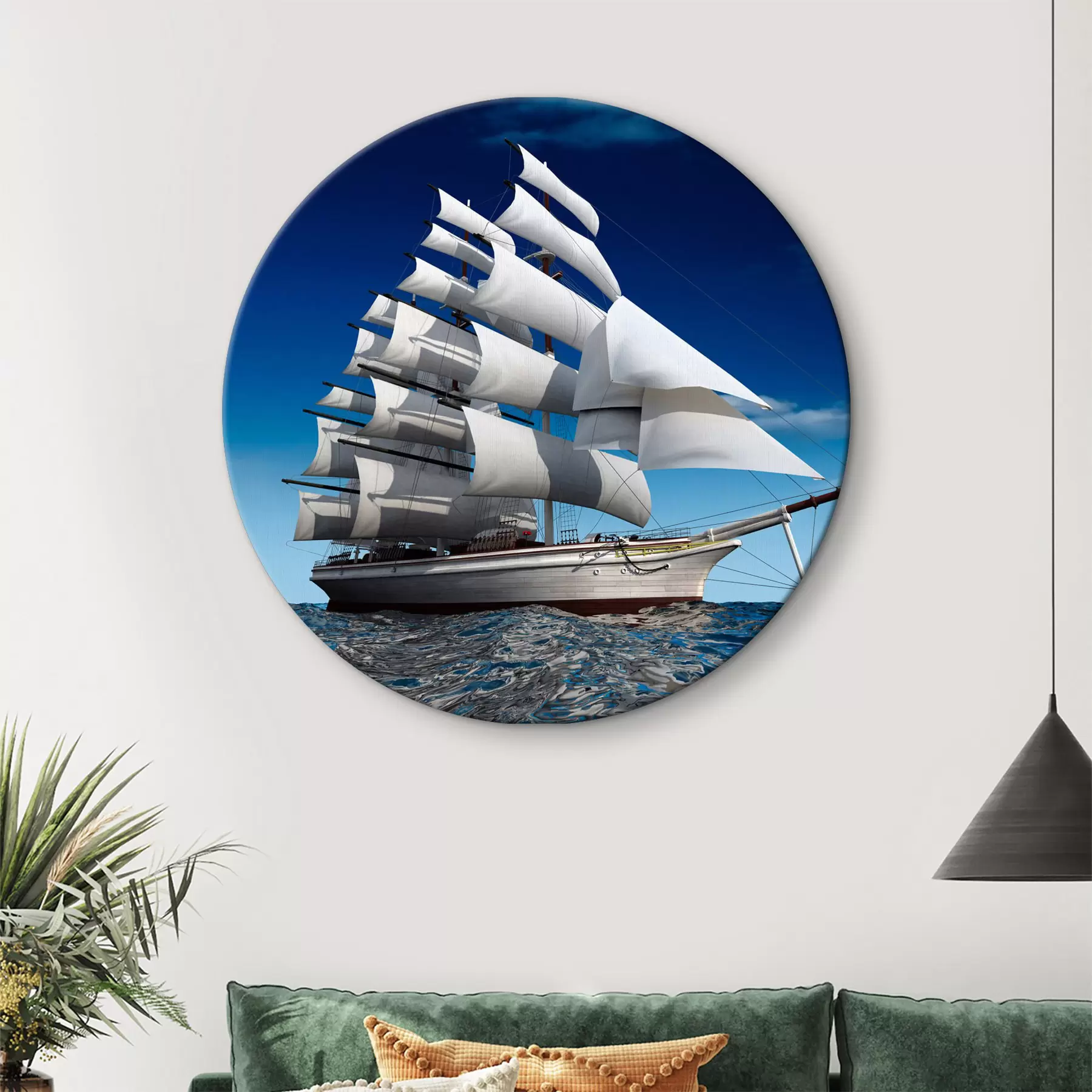 Wandbilder Wasser, Boot und Himmel r18347