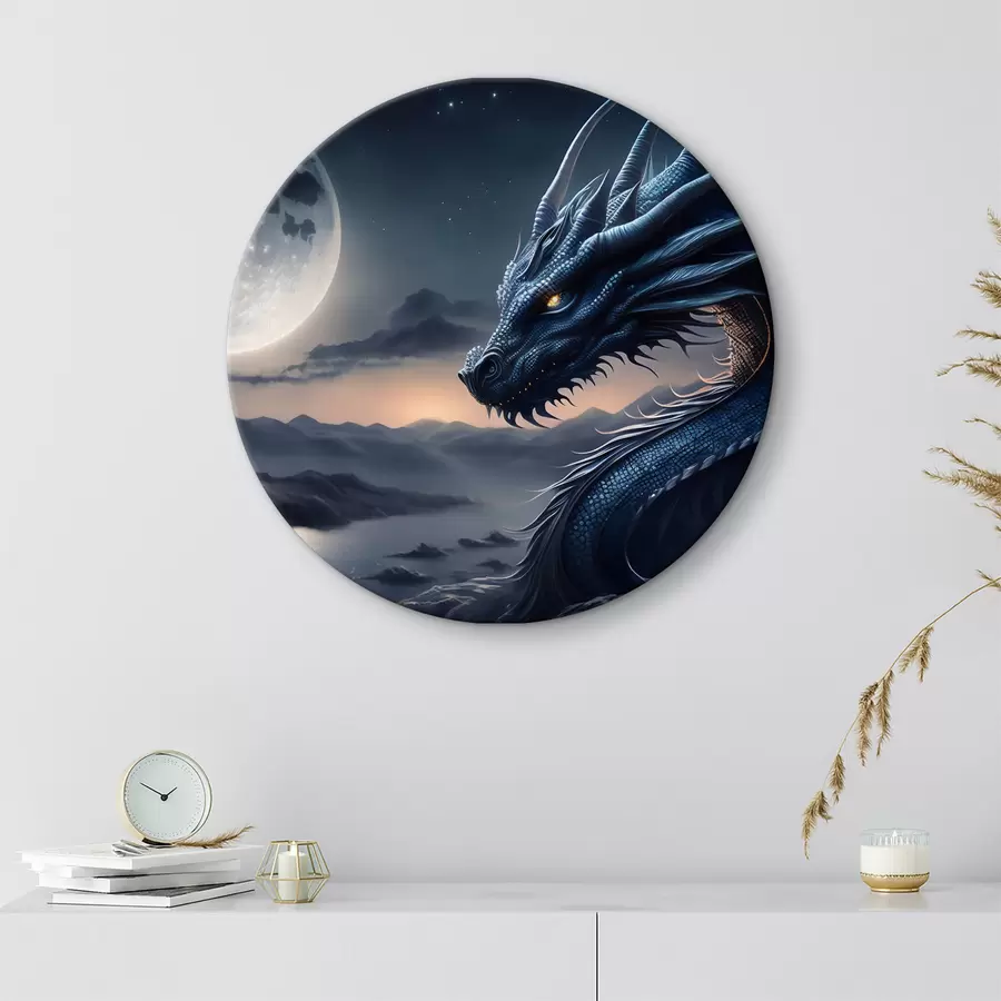 Wandbilder Licht, Mond und Kiefer r32612