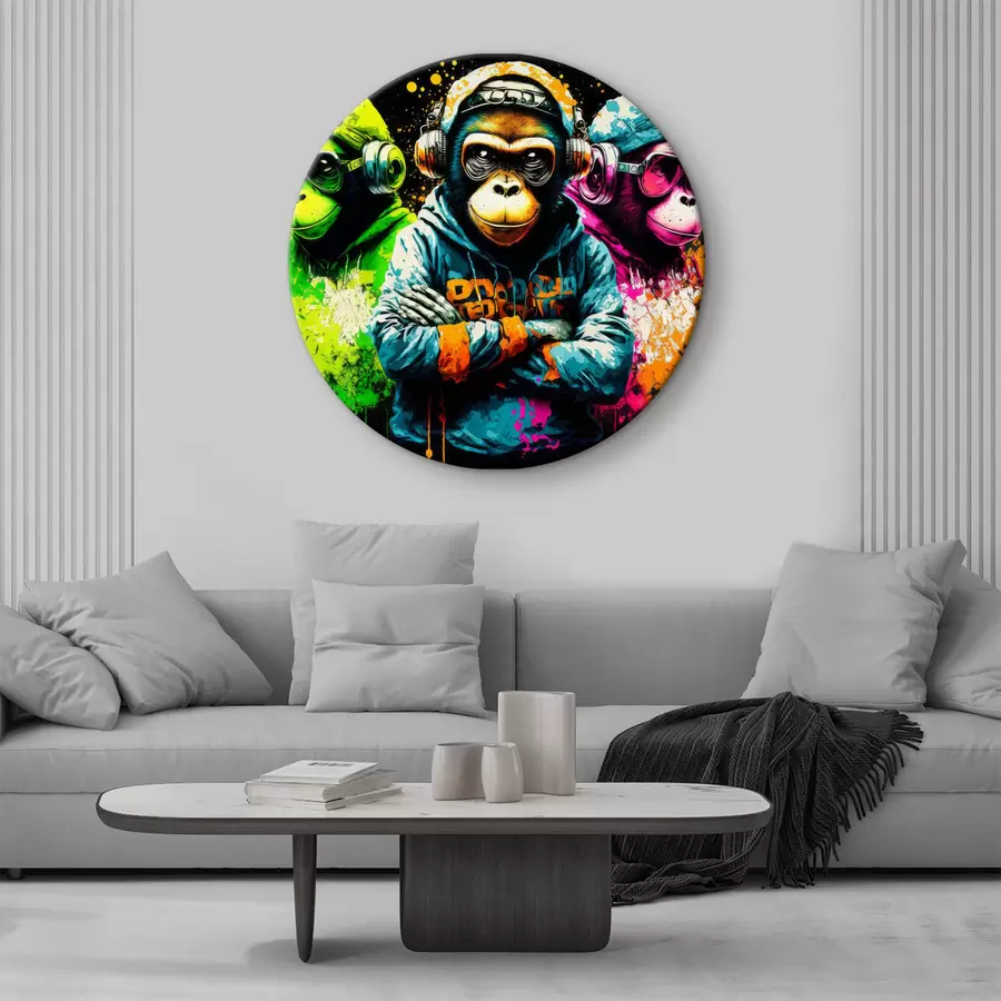 Wandbilder Ärmel, Primat und Schrift r34887