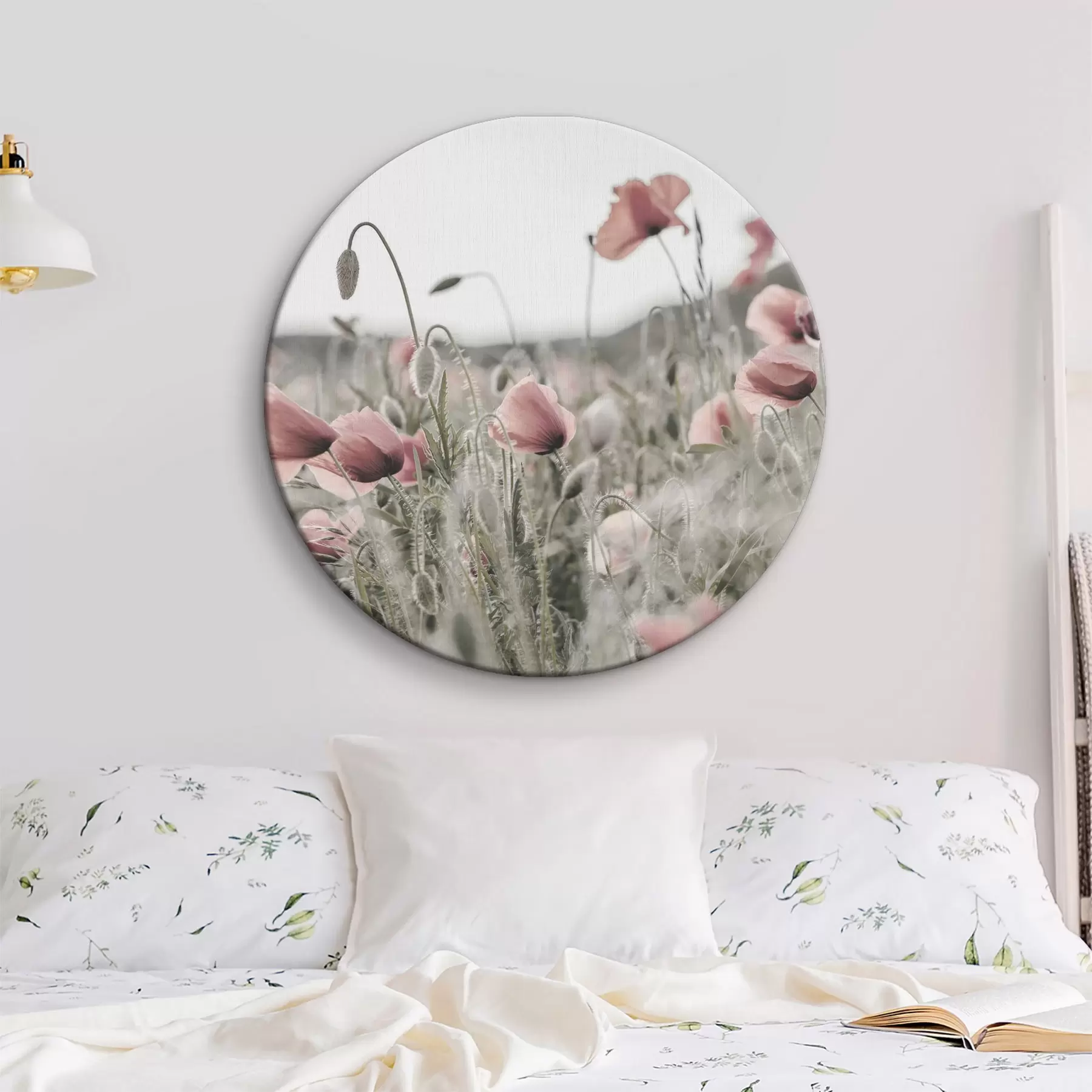 Wandbilder Mohnmalerei in gedeckten Farben r35592