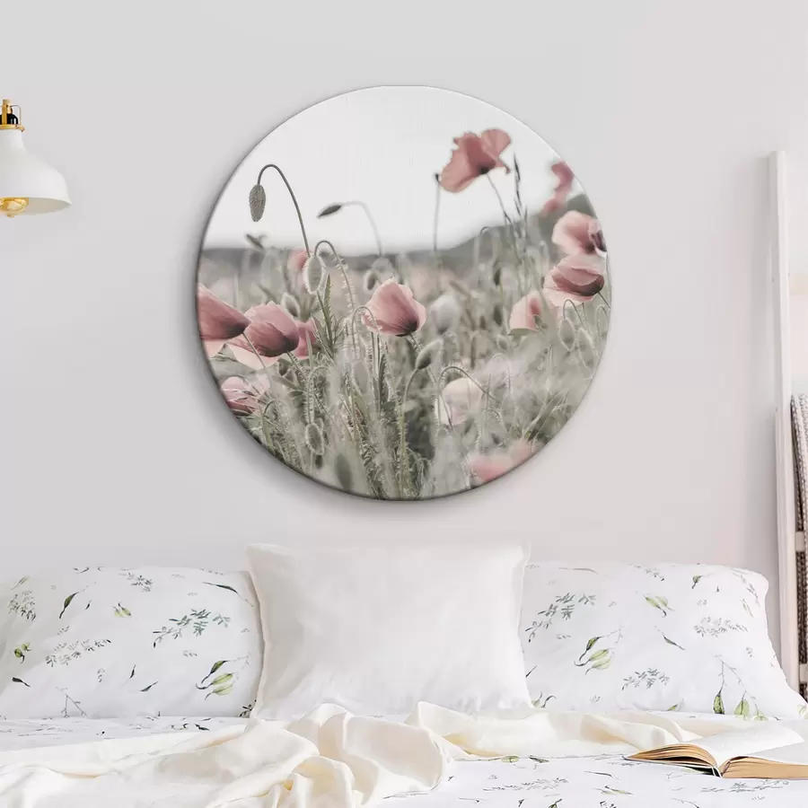 Wandbilder Mohnmalerei in gedeckten Farben r35592